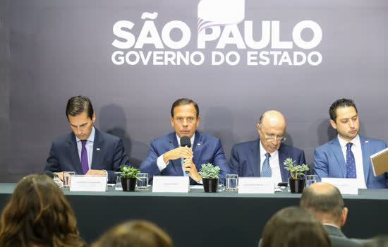 O Governador do Estado de São Paulo João Doria durante entrevista coletiva Governo de SP  altera ICMS para equipamentos de quatro setores do Agronegócio.