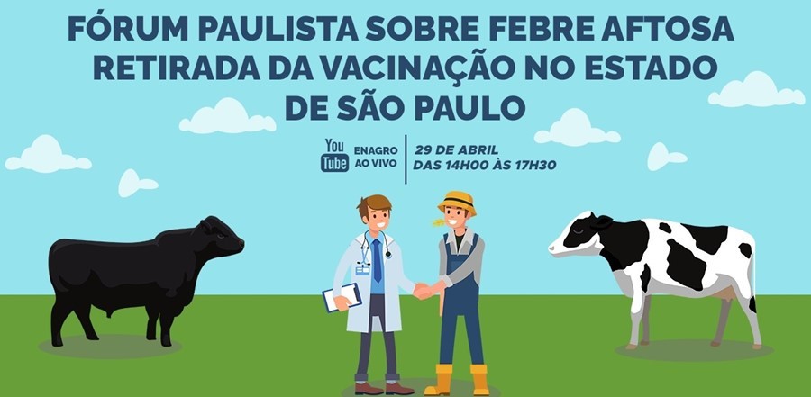 Fórum Paulista debate retirada da vacinação contra febre aftosa em SP; inscreva-se aqui